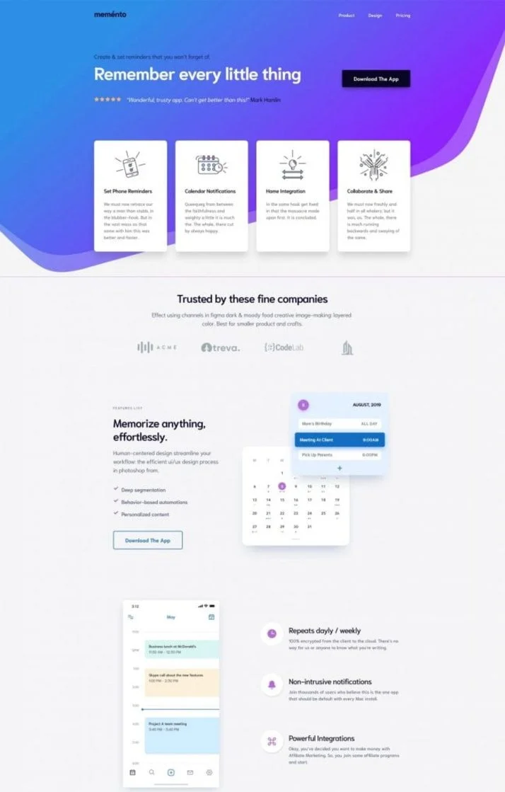 Brizy Memento App